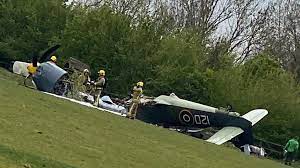 The plane had taken off from reinsvoll, where there is a small airstrip in the village. Yeovil Plane Crash Two Pilots Taken To Hospital After Engine Fails Bbc News