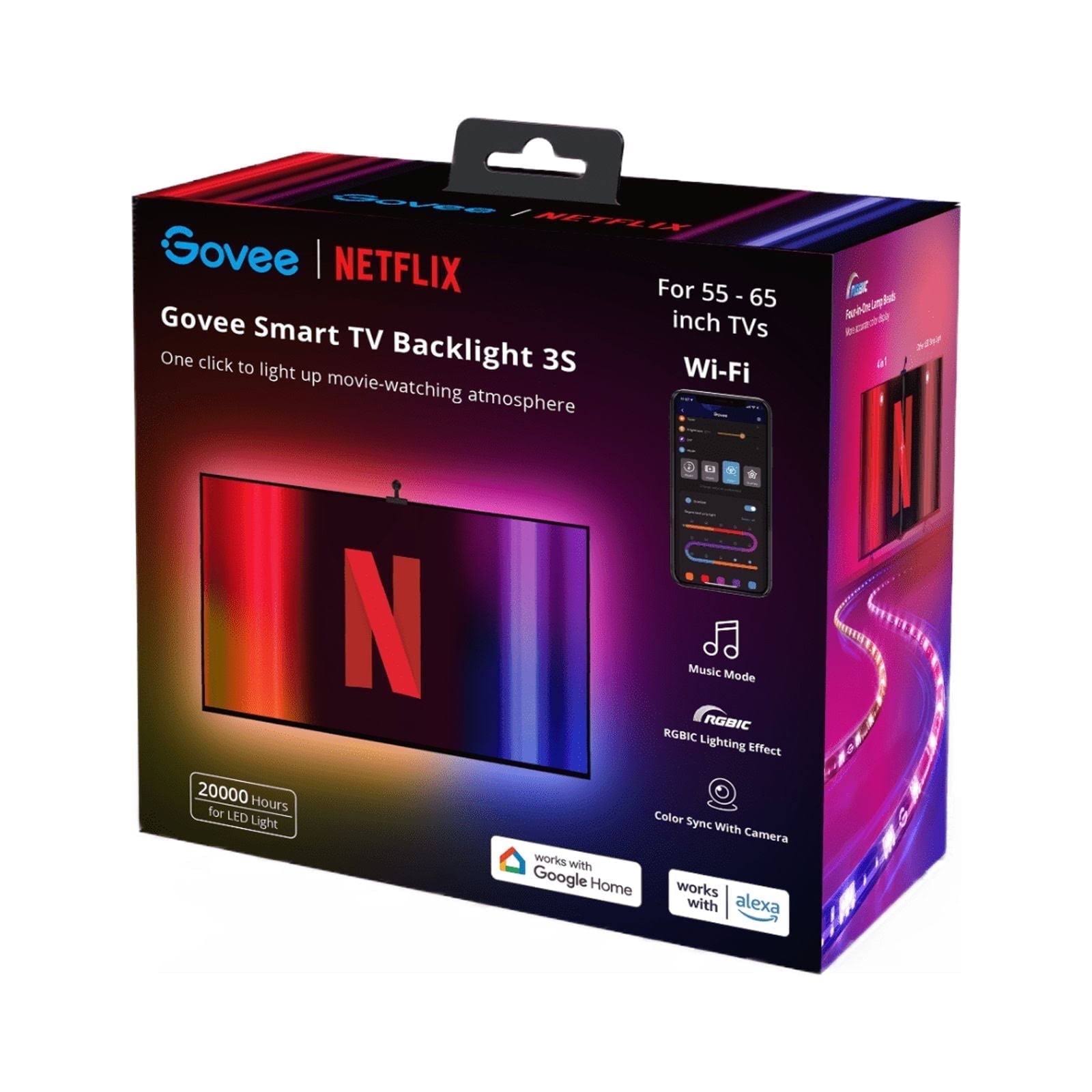Govee Netflix DreamView T3S Smart TV Backlight for 55-65 inch TVs