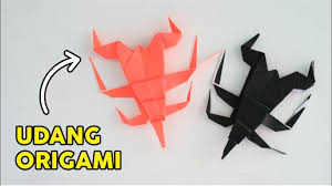 Cara membuat origami ikan pari. Cara Membuat Udang Origami Mudah How To Fold Shrimp Paper Easy Tutoria Origami Origami Mudah