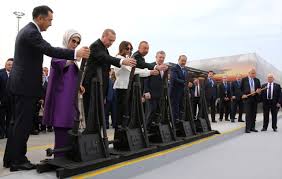 Image result for erdogan-ilham eliyev baki tbilisi qars demir yolu