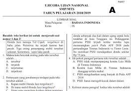 Soal Ucun Bahasa Indonesia Smp Tahun 2019 Paket 1 Pendidikan Kewarganegaraan Pendidikan Kewarganegaraan