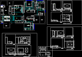 3 bedroom home interior design. Interior Design 3 Bedroom Home Dwg Block For Autocad Designs Cad