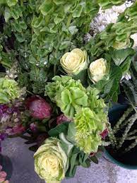 Bells Of Ireland Kale And Protea Flowers Flower Shop Floral Design