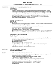 Required skills often mentioned on an import export coordinator resume sample are strong communication skills, computer competences, leadership, teamwork, a good. Export Resume Samples Velvet Jobs