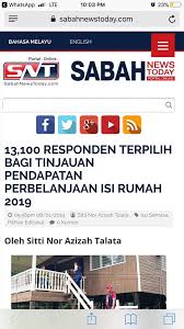 Dalam belanjawan 2021 yang dibentangkan pada 6 november 2020, kerajaan mengumumkan bahawa bantuan tunai secara bersasar akan diteruskan melalui bantuan prihatin rakyat (bpr 2021). Dosm Sabah Pelaksanaan Survei Pendapatan Perbelanjaan Facebook