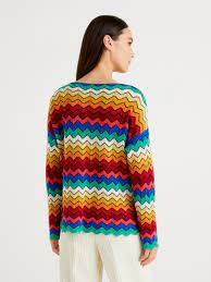 Multicolor Zig Zag Sweater
