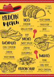 Mexican Menu Placemat Food Restaurant Menu Template Design Mexican Menu Food Menu Design Mexican Food Menu