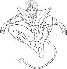 Printable nightcrawler look coloring pages. How To Draw Nightcrawler Step By Step Drawing Guide By Dawn Dragoart Com Coloring Book Pages Comic Drawing Coloring Books