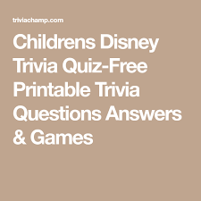 Medium difficulty (questions 1 to 20 of 2099) in the wild west, how was henry mccarty better known? Childrens Disney Trivia Quiz Free Printable Trivia Questions Answers Games Disney Movie Trivia Disney Facts Disney Quiz Trivia