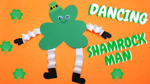 To prepare for this saint patrick's day shamrock craft, i first printed the shamrock template. Dancing Shamrock Man St Patrick S Day Crafts For Kids Youtube