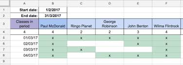 Forms Sheets Attendance System Learning G Suite Apps