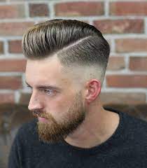 Razor Faded Pompadour Frisur Fur Manner Haar Frisuren Manner Herrenfrisuren Herrenhaarschnitt