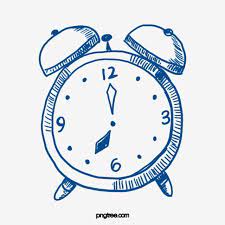 Line Drawing Blue Alarm Clock Clock Illustration Clock Hand Painted Cartoon Png Transparent Clipart Image And Psd File For Free Download Clock Drawings Clock Blue Clocks