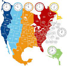 Pin By Sunghikoo On Travel Time Zone Map North America Map Time Zones