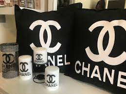 Chanel Home Decor Pillows And Candles Plus Vase Designer Candles Chanel Room Chanel Decor