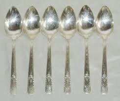 6 Wm A Rogers Aa Heavy Oneida Silver Plate Lady Drake Oneida Silver Vintage Silverware Silver