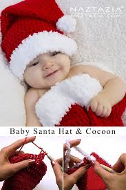 Christmas baby bib booties & hat set merry xmas or my 1st xmas 100% cotton. Santa Hat And Cocoon Naztazia