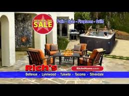 Rich S Half Off Sale On Patio Furniture Grills Hot Tubs And Fireplaces Ends Memorial Day 2015 Patio Furniture Hot Tub Patio