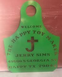 👏 Good News 👏 I have added Ear Tags to the Website! Ready-made & custom  ear tag signs. These measure 24 inches by 32 inches. There are several  options to order from