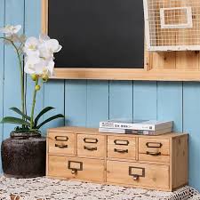 Easy, fast, free shipping closets. Rustic Wooden Desk Organizer Drawers Set With Metal Holder