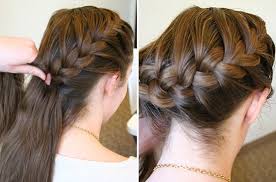 Continue braiding as with a normal french braid but start taking hair from the top of one side and keep braiding it downwards, while. How To Do A French Side Braid Popsugar Beauty