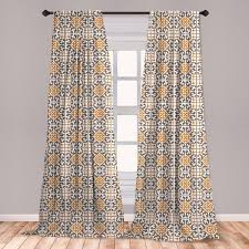 4.8 out of 5 stars. East Urban Home Ambesonne Turkish Pattern Curtains Tiles Of Pastel Colored Spiral Geometry With Scroll Details Window Treatments 2 Panel Set For Living Room Bedroom Decor 56 X 63 Pale Coffee White Taupe Wayfair
