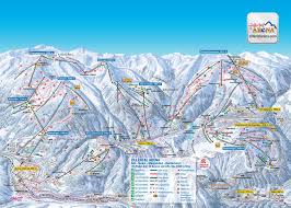 Zillertal Arena Connecting Tyrol And Salzburg Winter Vacation Spots Panoramic Map Ski Trails