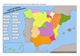 Mapa De Comunidades Autonomas De Espana Mapa Comunidades Autónomas Worksheet