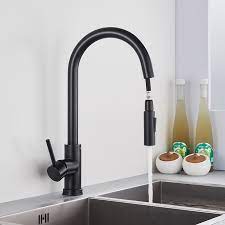 Style:single holder single holetype:ceramic plate spoolsurface treatment:blackenedrotatable or not:y. Matte Black Kitchen Faucet Pull Out Kitchen Sink Faucet Single Handle Faucet 360 Degree Rotating Sink Mixer Kitchen Tap Kitchen Faucets Aliexpress