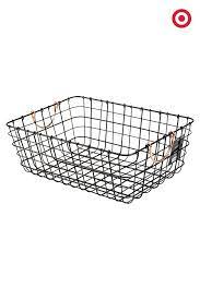 Small Wire Decorative Basket With Copper Handle Threshold Wire Bins Wire Baskets Copper Handles