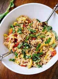 Simple Summer Pasta Recipecreamy Cherry Tomato Summer Squash Pasta Http Cookieandkate Com Summer Squash Pasta Summer Pasta Recipes Summer Pasta