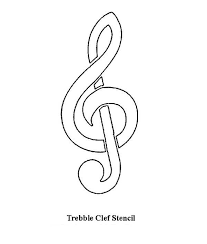 Download treble clef image and use any clip art,coloring,png graphics in your website, document or presentation. Treble Clef Stencil Coloring Page Netart Free Stencils Music Notes Decorations Stencils