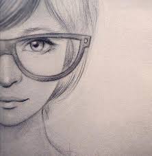 Learn to draw anime eyes. Drawing Sketch Easy Drawings Of Girls With Glasses