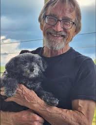 Lost little older black dog in Westville, phone number