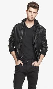 Minus The Leather Hooded System Jacket From Express Black Skinny Jeans Men Shop Mens Jeans Skinny Jeans Men