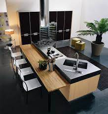 island with bar and sink モダンなキッチンデザイン キッチンデザイン キッチンレイアウト