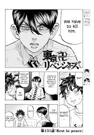 Akkun arrives and meets takemichi and tells that he is been waiting for him to show up and needs to discuss something with him outside. Manga Tokyo Manji Revengers Chapter 131 Eng Li