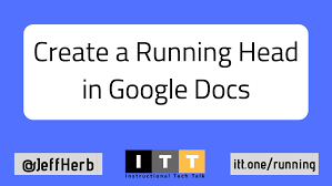 Word apa table of contents template free download. How To Create A Running Head In Google Docs Apa Style Instructional Tech Talk