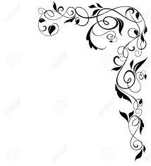 Floral Black Border Border Design Art Corner Clip Art Borders 12 different borders includes in the pack created with several swirling floral ornaments smal.