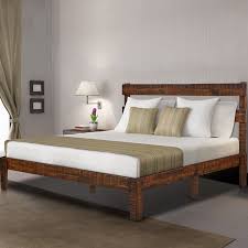 Granrest 12 Inch Classic Solid Wood Platform Bed With Headboard King Walmart Com Headboards For Beds Wood Platform Bed Solid Wood Platform Bed