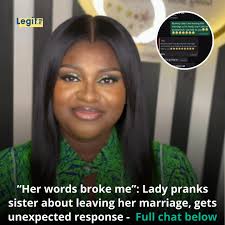 A lady shared her sister's response after pranking her about having issues  in her marriage. She posted her sister's unexpected response online. Their  chat is in the comments. Photo: TikTok/@jesus_babygirl25