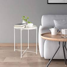 Popular bathroom metal set of good quality and at affordable prices you can buy on aliexpress. Danpinera End Table Side Table Metal Waterproof Small Circular Bedside Table With Round Removable Tray For Living Room Bedroom Bathroom Balcony And Office Milky White Pricepulse