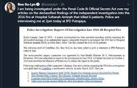 For more information, head on over to who's official website. Portal Editor To Be Questioned Under Osa Over Hospital Sultanah Aminah Fire Stories The Star