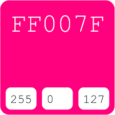 Get these hex color codes for the best neon hues. Bright Pink Ff007f Hex Color Code Rgb And Paints