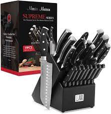 Maybe you would like to learn more about one of these? 19 Piece Premium Kitchen Knife Set With Wooden Block Master Maison German Stainless Steel Cutlery With Knife Sharpener 8 Steak Knives Walmart Com Walmart Com