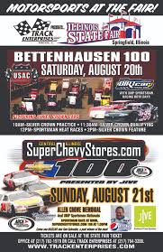 Nascar official home | race results, schedule, standings, news, drivers. Bettenhausen 100 Saturday At The Illinois State Fair Track Enterprises