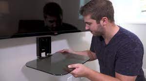Wall tv mount with shelf. How To Add A Media Shelf To A Tv Mount Youtube
