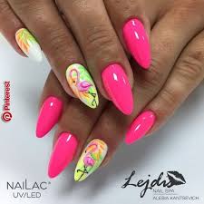 Nailac Nailsart Pink Flamingo Idei Unghii Modele Manichiură Idei Manichiură