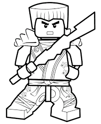 coloriage et dessin de ninjago a imprimer du ninja blanc zane enfant neutre