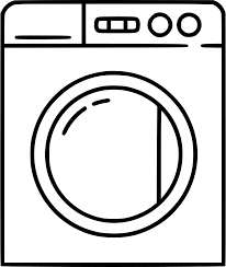 A washing machine (laundry machine, clothes washer, or washer) is a home appliance used to wash laundry. Download How Much Does The Average Washing Machine Weigh Washing Machine Drawing Png Png Image With No Background Pngkey Com
